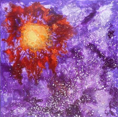 Toile n° 214 Ascendant Lion 100x100